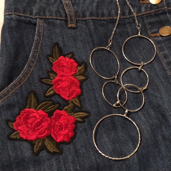 🎊HP🎊 Forever 21 Floral Denim Skirt - Picture 7 of 8